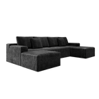 Flexo Corduroy Modular U-Shaped Sectional Couch with 2 ottomans