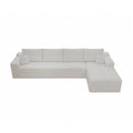 Flexo Corduroy Modular 4-Seat L-Shaped Sectional with Chaise
