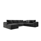 Flexo Corduroy Modular Sectional Couch 6-7 Seat Sofa