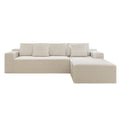 Flexo Corduroy Modular Sectional L-Shaped Sofa Chaise