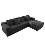 Flexo Corduroy Modular Sectional L-Shaped Sofa Chaise