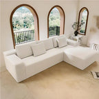 Flexo Corduroy Modular Sectional L-Shaped Sofa Chaise