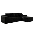 Flexo Corduroy Modular Sectional L-Shaped Sofa Chaise