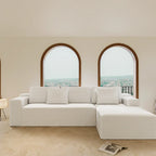 Flexo Corduroy Modular Sectional L-Shaped Sofa Chaise