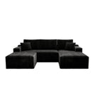 Flexo Corduroy Modular Sectional U-Shaped Sofa with Chaise