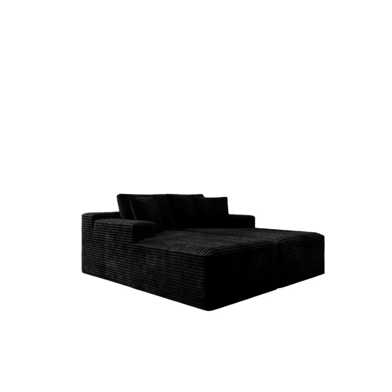 Flexo Corduroy Pet-Friendly Modular Loveseat Sofa with Double Chaise