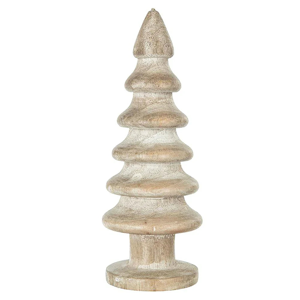 2 Pack Wooden Christmas Table Tree Decor