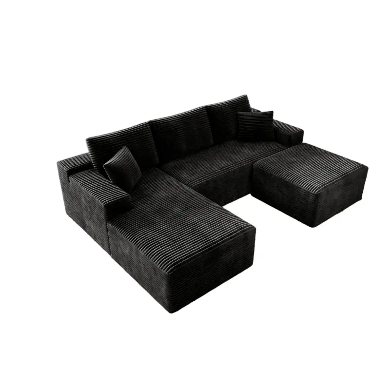 Flexo Cozy Corduroy 3-Seat Sofa with Double Chaise