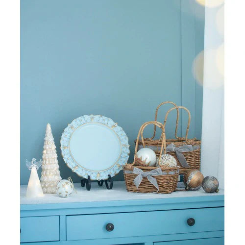 3 Pack Glass Cone Christmas Tree with Lights