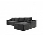 Flexo Corduroy Modular 4-Seat L-Shaped Sectional with Chaise