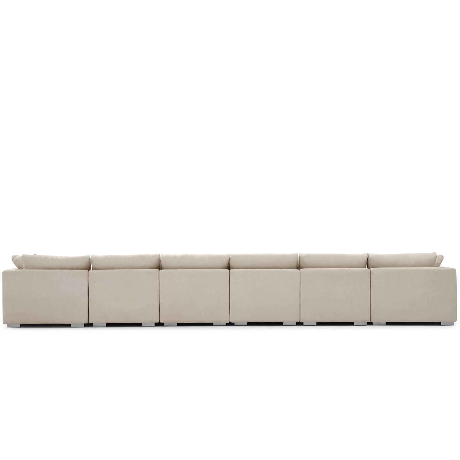 Feathers U-Shaped Sectional Couch 140-200 Inches