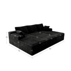Flexo Corduroy Modular Sectional Sofa with 3 Chaise
