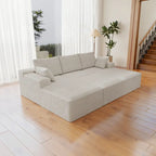 Flexo Corduroy Modular Sectional Sofa with 3 Chaise