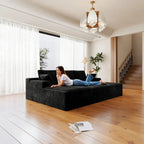 Flexo Corduroy Modular Sectional Sofa with 3 Chaise