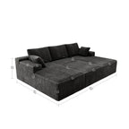 Flexo Corduroy Modular Sectional Sofa with 3 Chaise