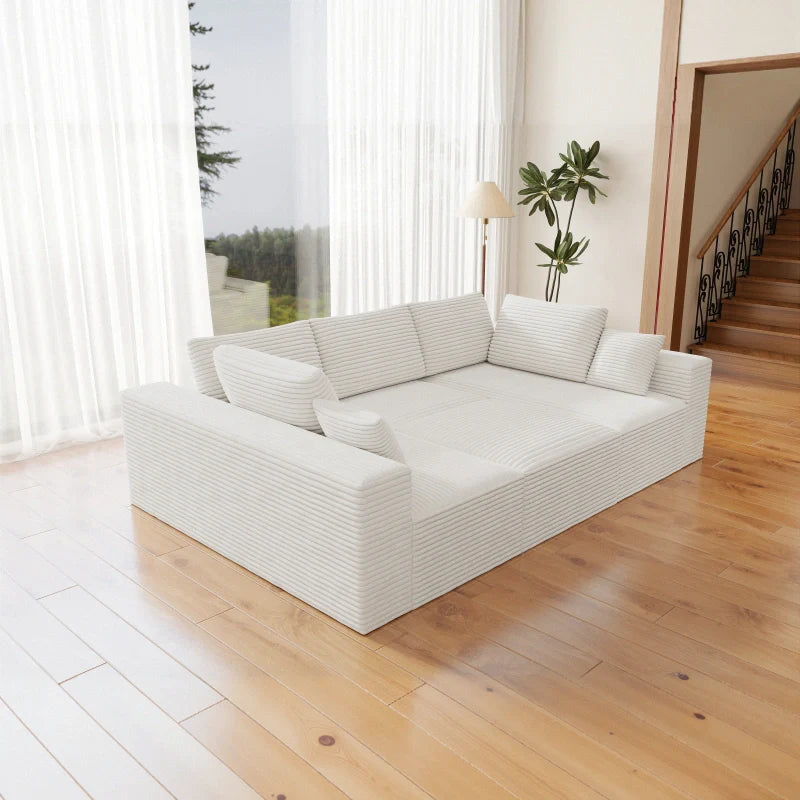 Flexo Corduroy Modular Sectional Pit Sofa