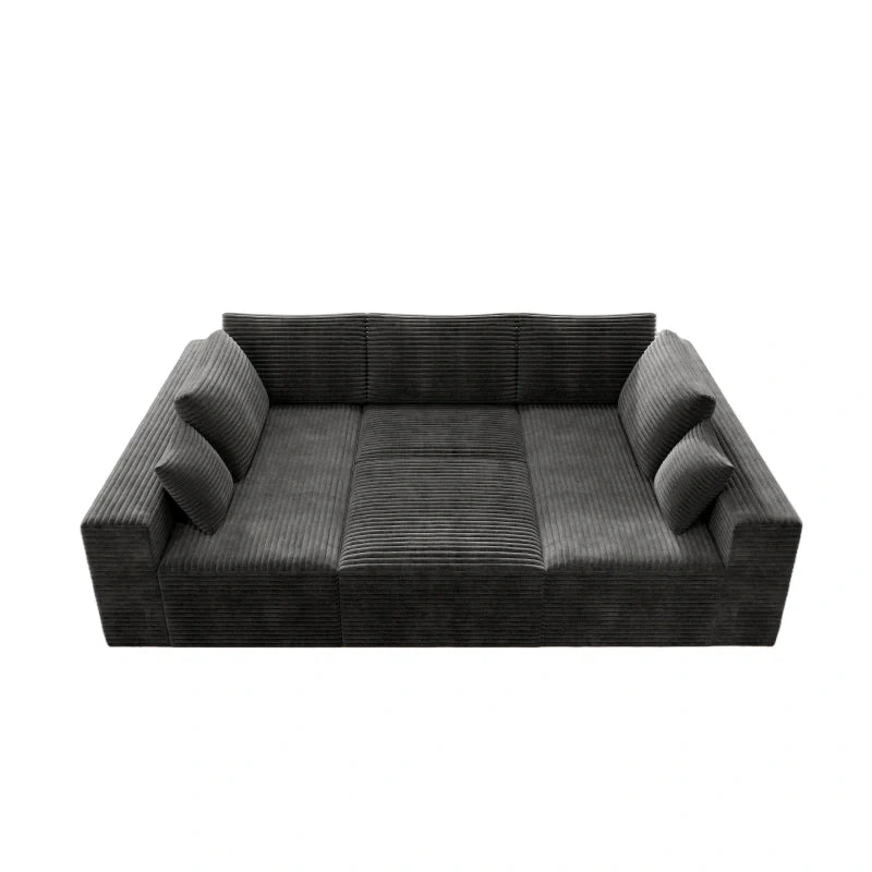 Flexo Corduroy Modular Sectional Pit Sofa