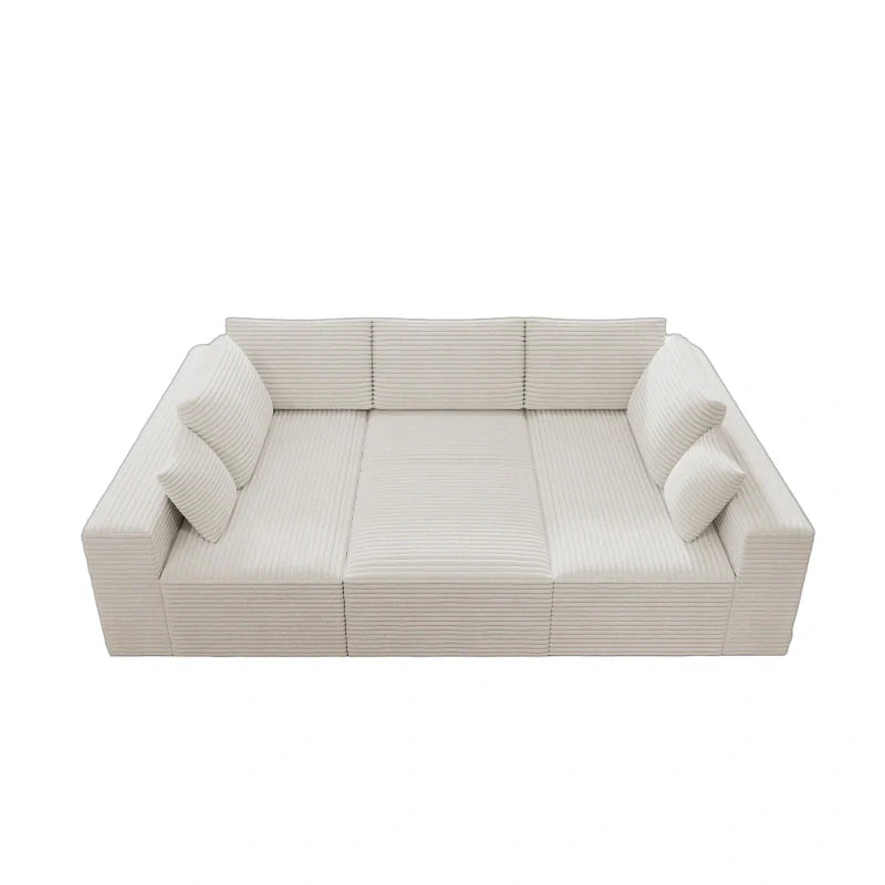 Flexo Corduroy Modular Sectional Pit Sofa