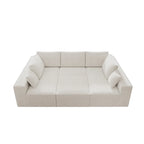 Flexo Corduroy Modular Sectional Pit Sofa