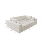 Flexo Corduroy Modular Sectional Pit Sofa