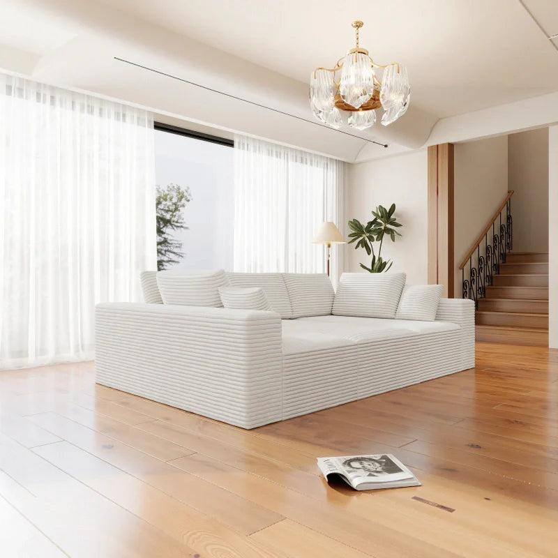 Flexo Corduroy Modular Sectional Pit Sofa