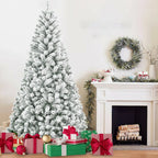 4ft-7ft Christmas Tree Snowy Holiday Tree with 678 Tips
