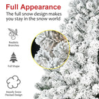 4ft-7ft Christmas Tree Snowy Holiday Tree with 678 Tips