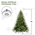 6-7.5 Feet Christmas Tree with 400 Warm White Incandescent Lights