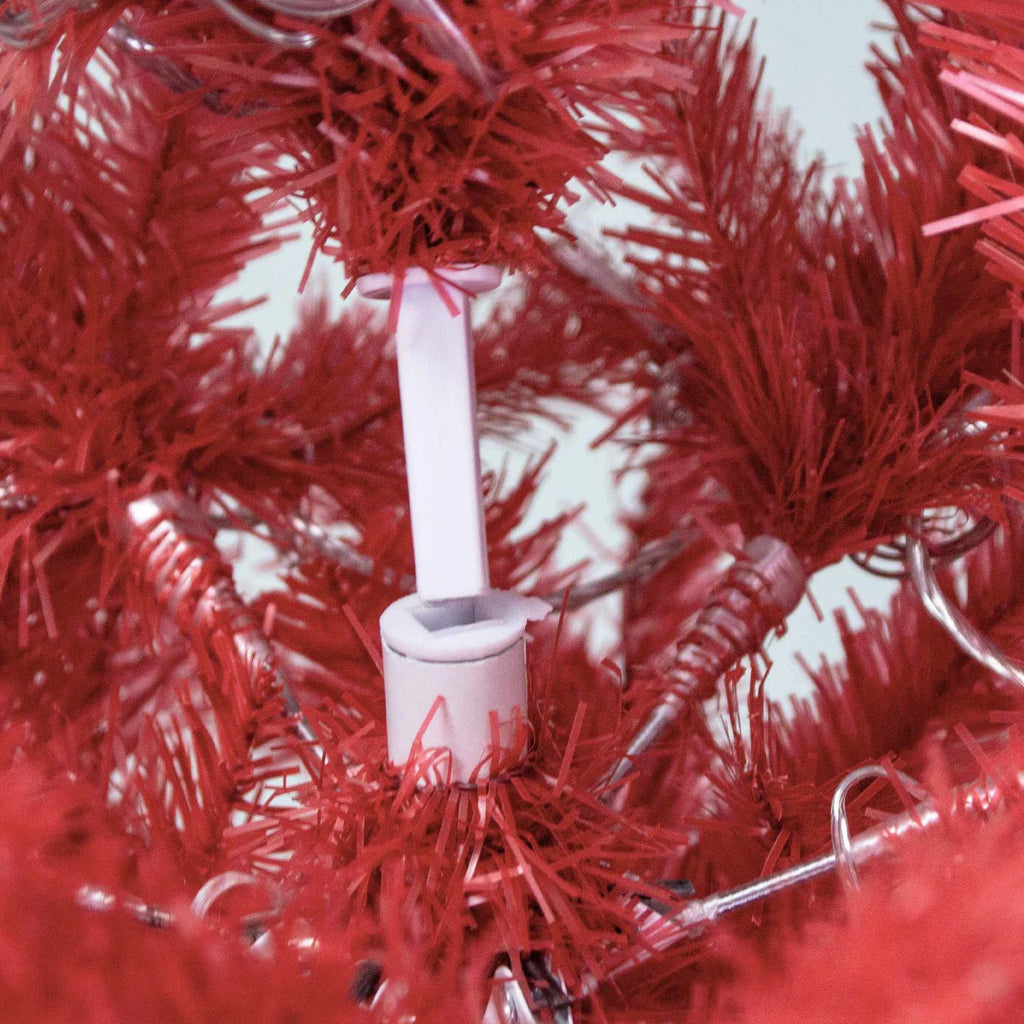 6FT Hinged Artificial Fir Christmas Tree with 300 LED Lights