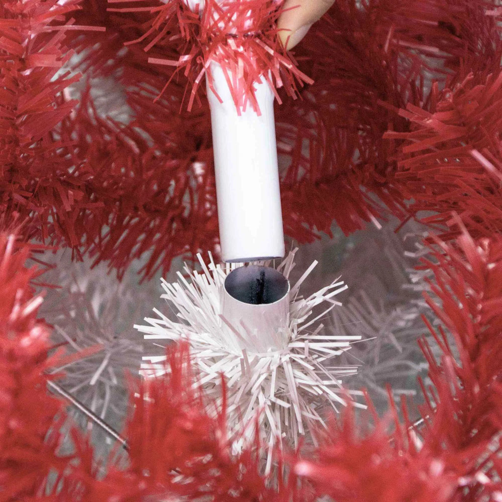 6FT Hinged Artificial Fir Christmas Tree with 300 LED Lights