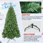 6ft-7.5ft Green Christmas Tree with 760 Tips Easy Setup