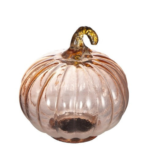 8pcs Orange Glass Pumpkins - Fall and Thanksgiving Decorations