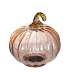 8pcs Orange Glass Pumpkins - Fall and Thanksgiving Decorations