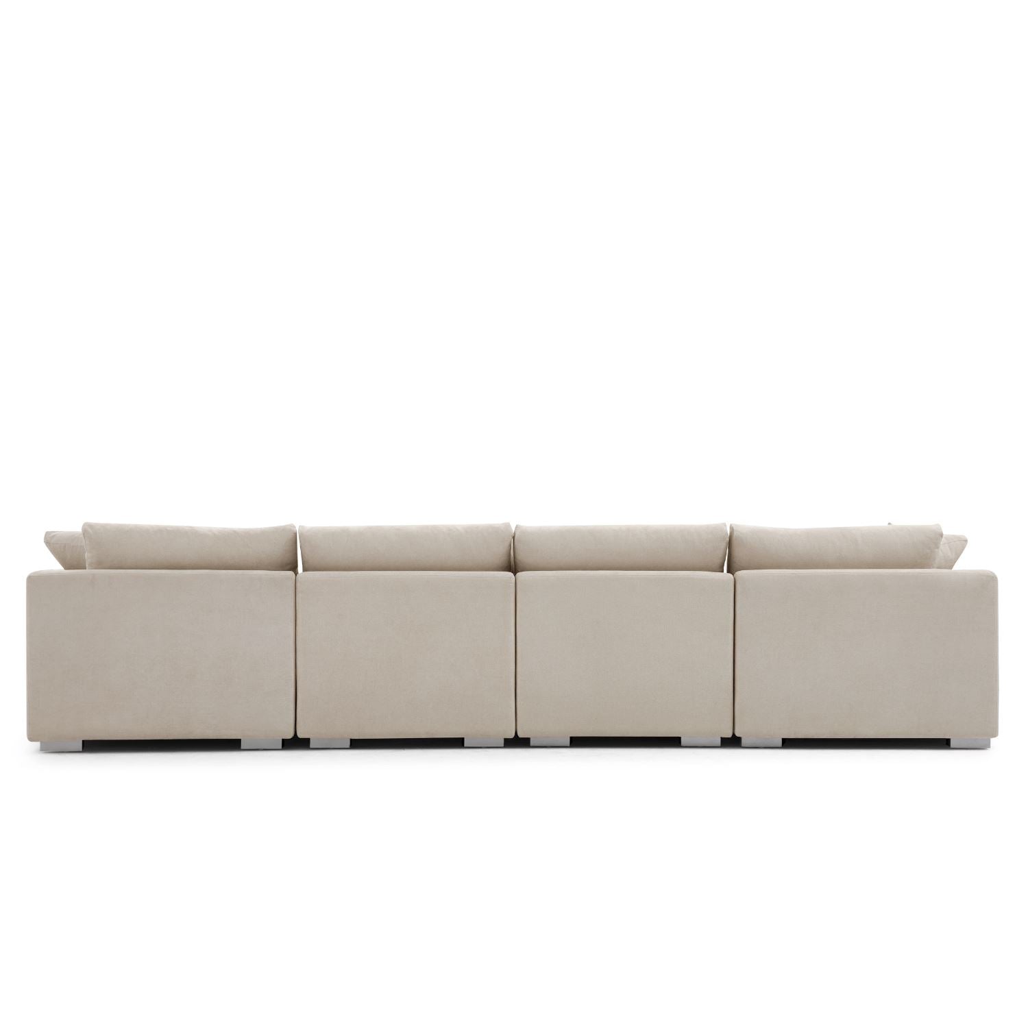 Feathers U-Shaped Sectional Couch 140-200 Inches