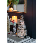 Bohemian Brown Ceramic Christmas Tree with Metallic Finish