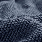 Bree Knit Throw Deep Blue