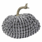Chenille Weighted Pumpkin Gray Set of 3