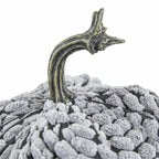 Chenille Weighted Pumpkin Gray Set of 3