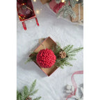 Christmas Berry Ornaments Set of 3 Red Berry Balls for Holiday Decor