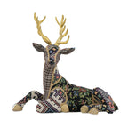Christmas Decor 12 Inch Velvet Foam Sitting Deer