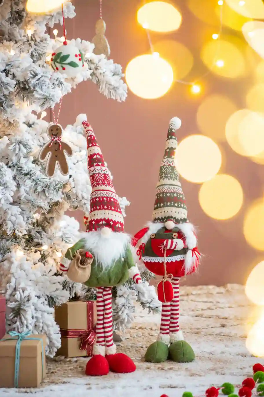 Christmas Fabric Standing Gnomes ¨C Holiday Decoration