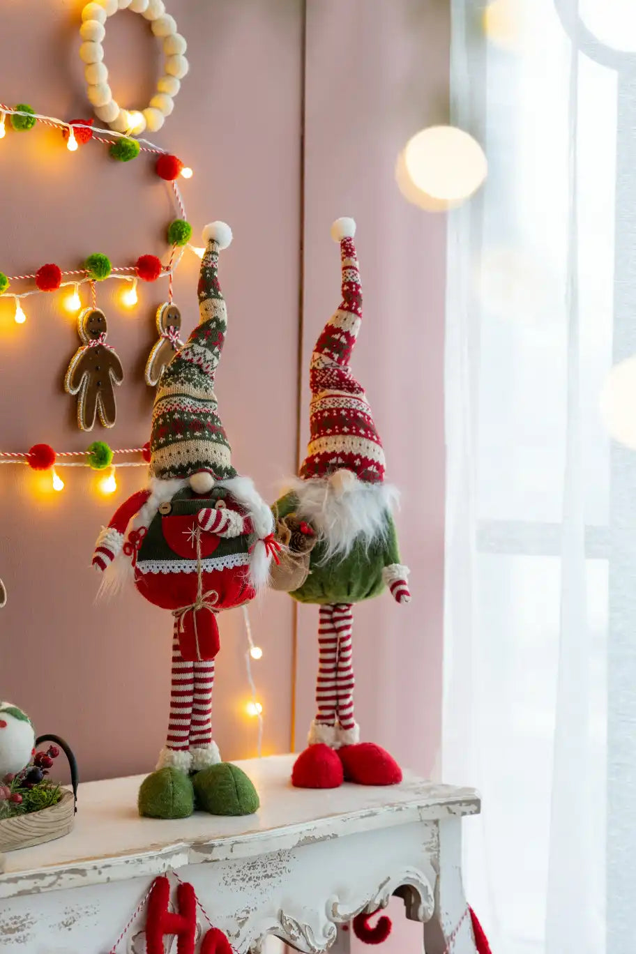 Christmas Fabric Standing Gnomes ¨C Holiday Decoration