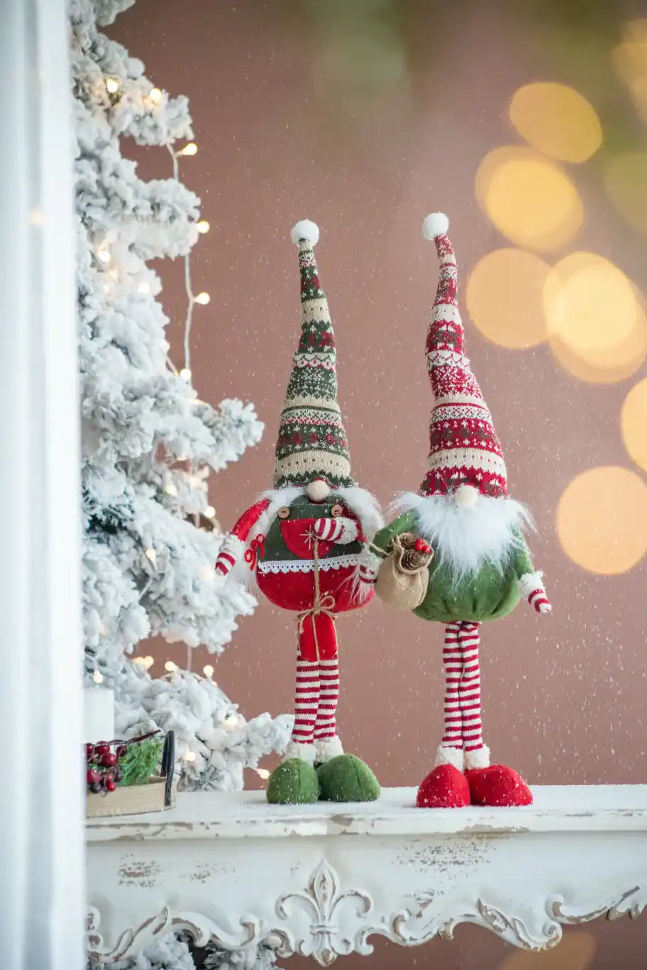 Christmas Fabric Standing Gnomes ¨C Holiday Decoration