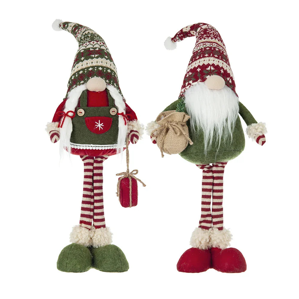 Christmas Fabric Standing Gnomes ¨C Holiday Decoration