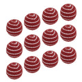 Christmas Ball Ornaments Set of 12 Red White Striped for Holiday Decor