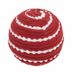 Christmas Ball Ornaments Set of 12 Red White Striped for Holiday Decor