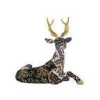 Christmas Decor 12 Inch Velvet Foam Sitting Deer