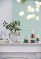 Frosted Glass Christmas Baubles with 3D Diamond Design 12 Pack