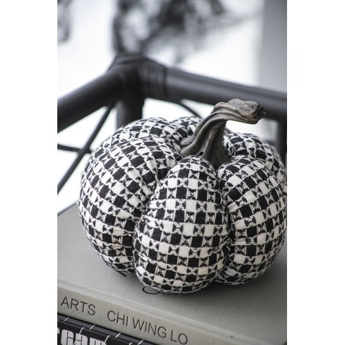 2 pcs Fabric Plaid Pumpkin Decor Halloween Decoration