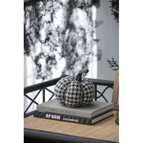 2 pcs Fabric Plaid Pumpkin Decor Halloween Decoration